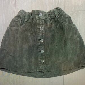 Olive Green Kids Skirt